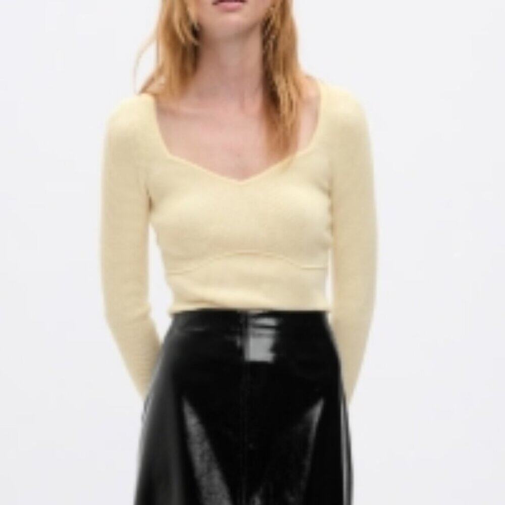 GAP Sweetheart Corset Sweater Chino Beige